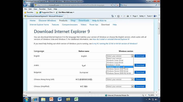 Downloading and Installing IE9