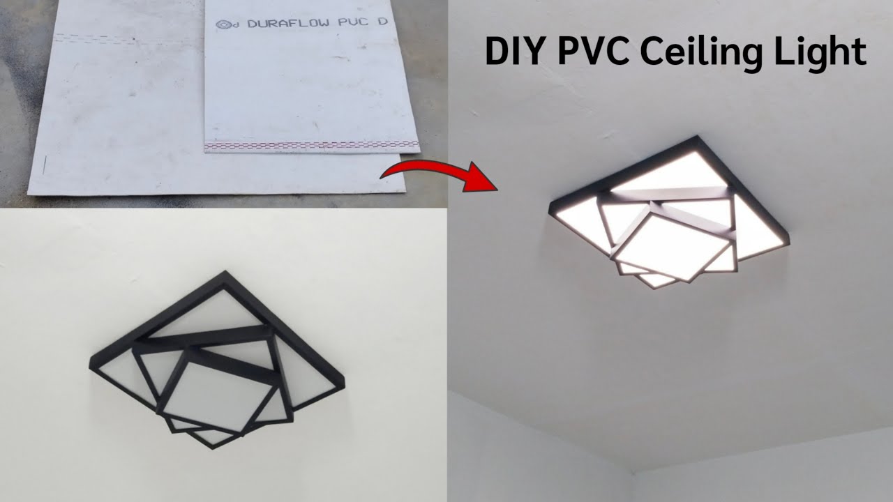 How to Make Ceiling Light from PVC DIY project PVC pipe crafts