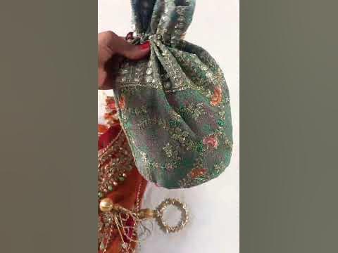 Hand made leftover fabric potli /pouch/fenci potli - YouTube