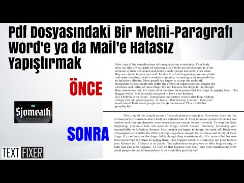 Video: Bir PDF'den nasıl metin kopyalayıp yapıştırırım?