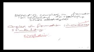 EFFECT OF COMPLEX ION FORMATION ON SOLUBILITY OF SPARINGLY SOLUBLE SALTS