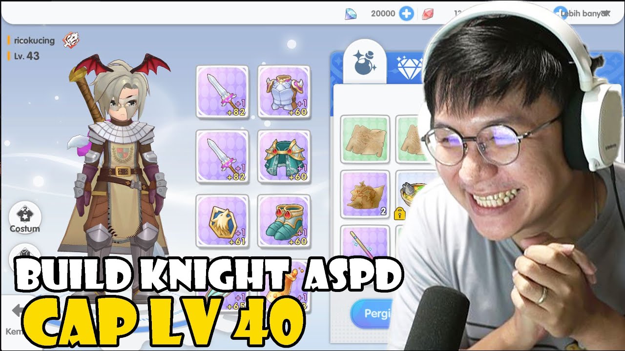 BUILD KNIGHT SWORD ASPD ! RAGNAROK BACK TO GLORY ! CAP LV 40 - YouTube