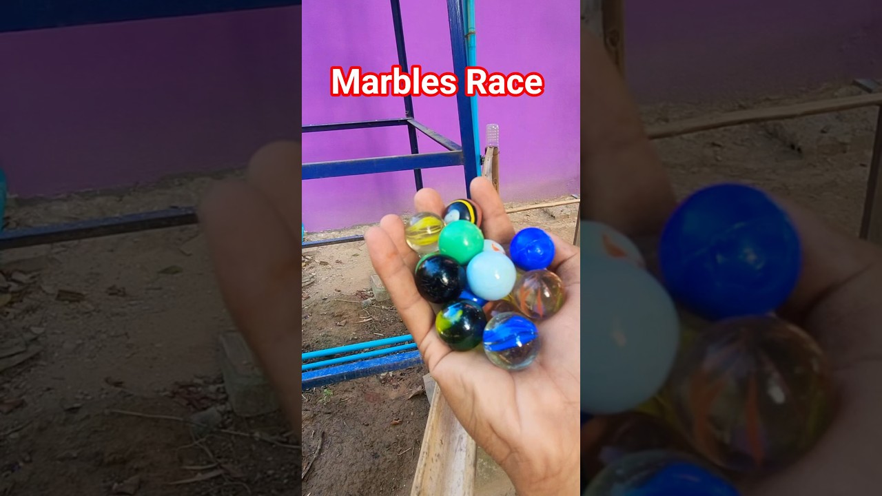 Fifteen Colorful Marbles Run Race ASMR |Relaxing Marble Sounds