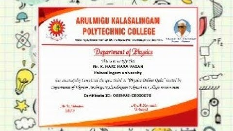 National Level Quiz on "ENGINEERING PHYSICS"