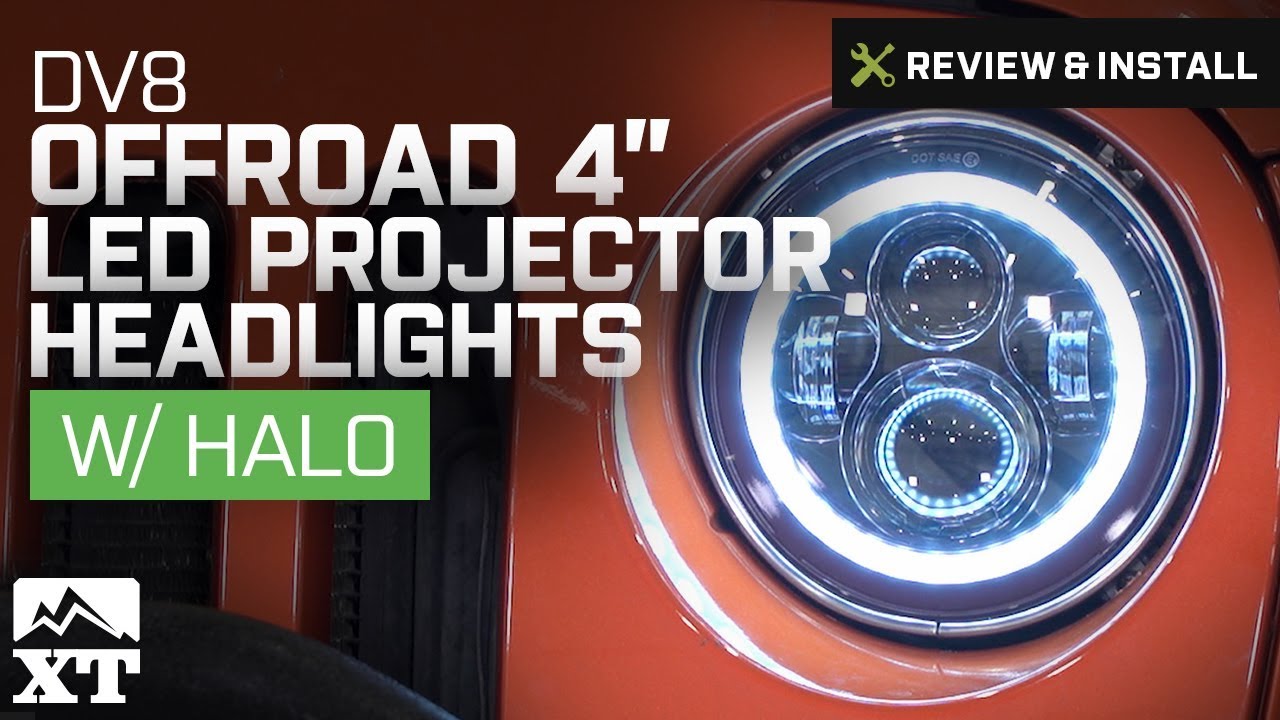 Jeep Wrangler DV8 OffRoad LED Projector Headlights w/ Halo (20072017