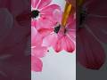 Satisfying Pink Flowers Painting Art Youtubeshorts Flowerart