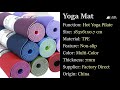 Doublelayer twocolor yoga mat thick tpe 7mm odorless nonslip sports fitness mat highend workout