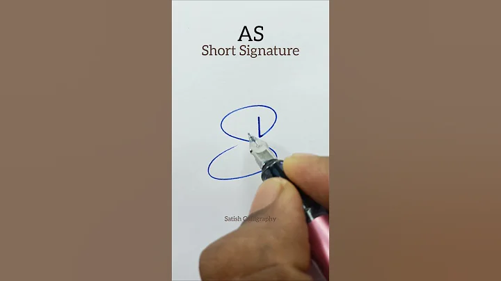 AS Short Signature #shorts #signature #satishcalligraphy