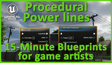 Procedural Power Lines | 15 Minute Blueprints for Game Artists UE5