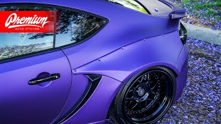 Purple Metallic Wrapped BRZ (Rally Backer WIDEBODY KIT)