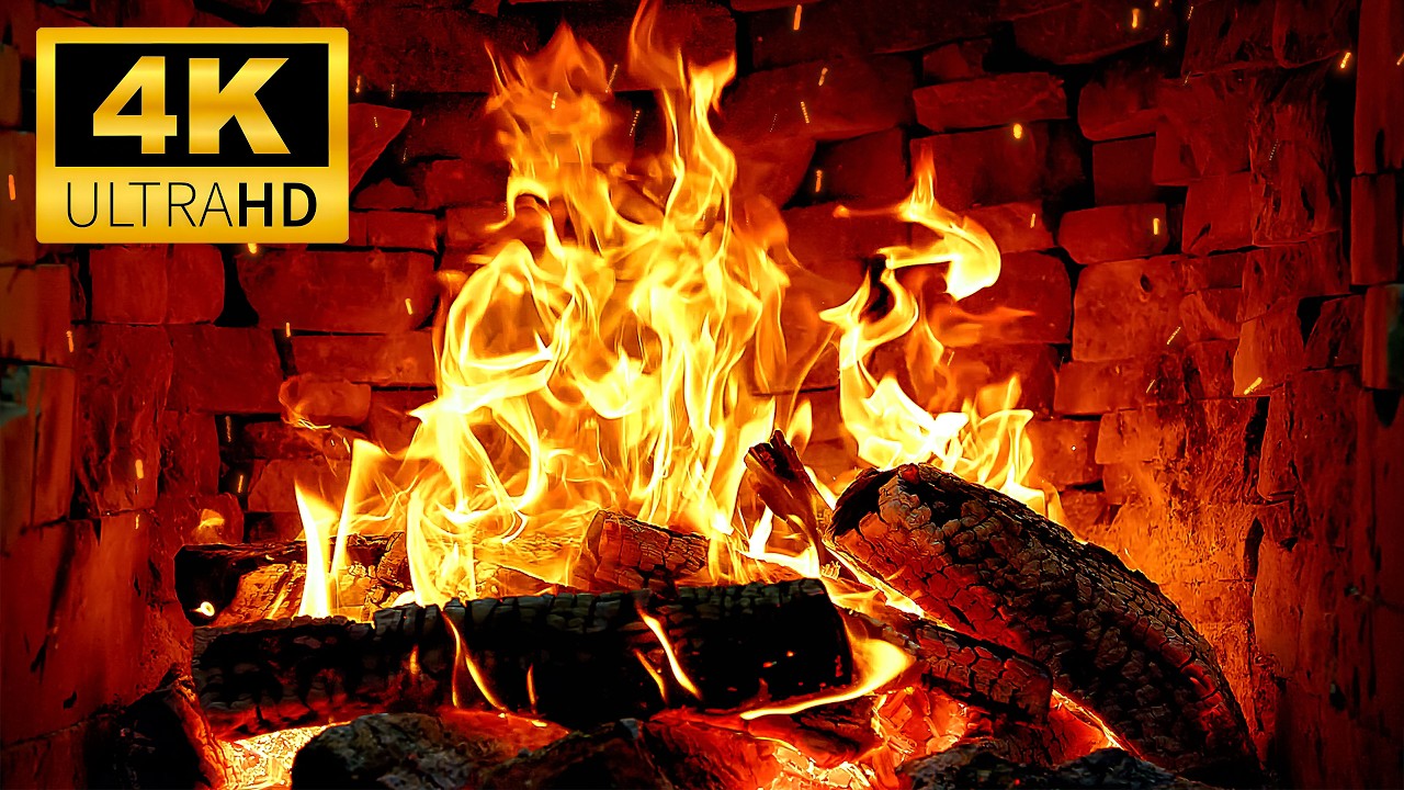 🔥 4K UHD Fireplace TV 🔥 Beautiful Fireplace & Crackling Fire Sounds | Fireplace Ambience (No Music)