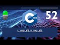 Curso C++. L-Values y R-Values. . Vídeo 52
