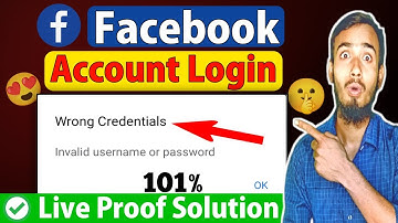 How To FIX Facebook WRONG CREDENTIALS INVALID Username or Password 2023 | Facebook WRONG CREDENTIALS