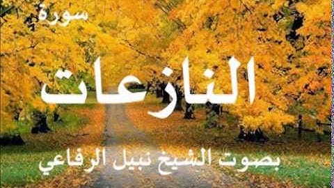 سورة النازعات بصوت الشيخ / نبيل الرفاعي 79
