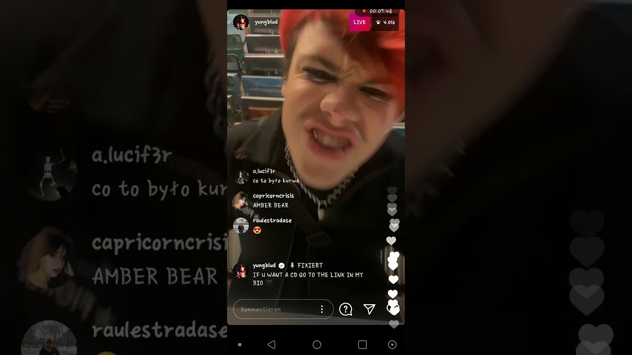 Yungblud Insta Live 06.12.20 Pt. 1