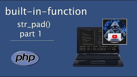 lesson (4) built-in-function in PHP in Arabic str_pad() بالعربي