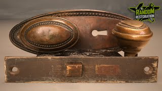 1800s Beaded Oval Mortise Lock Set Restoration | Random Restoration,