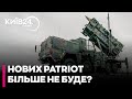 Європа залишиться без нових Patriot - США поступово призупиняють продажі ЗРК - ЗМІ