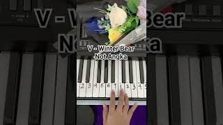 V - Winter Bear Easy Piano #notpianika #notangka #easypiano #bts #taehyung