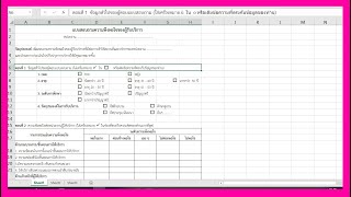 การสร้างแบบสอบถามความพึงพอใจด้วย Excel