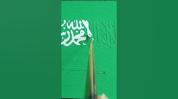 Drawing Saudi Arabia flag 🇸🇦#marker#Asmr#satisfying#next?