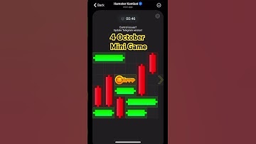 4 October Mini Game Key 100% Solved | Hamster Puzzle For Today #shorts #trending #today