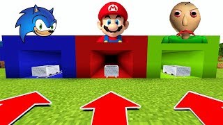 NE CHOISISSEZ PAS LE MAUVAIS TRAIN sur MINECRAFT !! MARIO, BALDI, SONIC TROLL