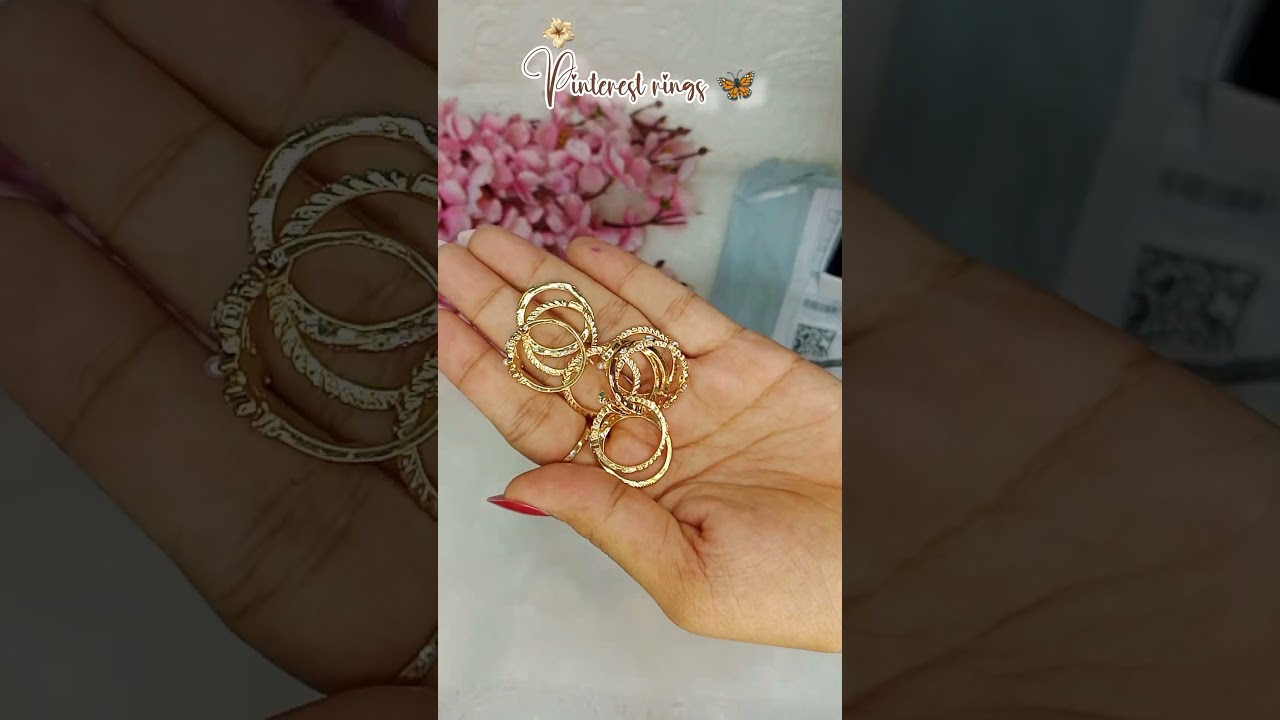 aesthetic Pinterest rings from meesho 🎀🌷✨