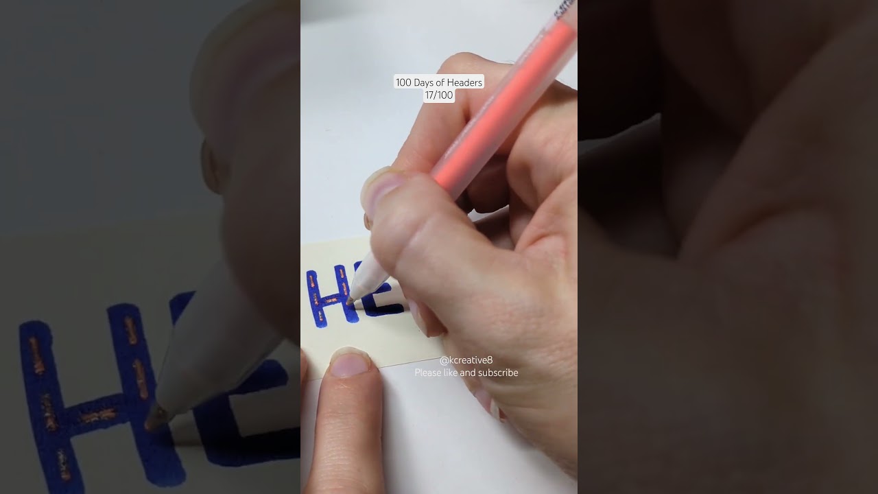 Bullet Journal Front Page Header 17/100