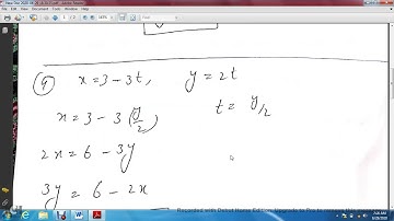 parametric equations.     Exercise #(11.1) Q#(1-10)