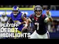 Top Plays From Players in Their Playoff Debut | Super Wild Card Weekend