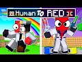 From Human to RED Rainbow Friend in Minecraft!