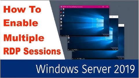 Enable multiple RDP sessions on Windows Server 2019#server