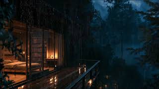 Calm Rainy Forest Bedroom 🌧️ | Natural Rain Sounds for Relaxation