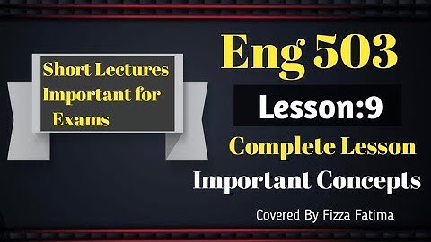 Eng 503/Lesson 9/Short Lecture/(ELT) English language teaching