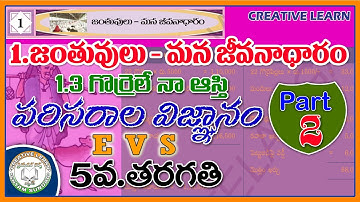 5th class evs | janthuvulu mana jivanadharam | part 2 | పరిసరాల విజ్ఞానం | Creative learn