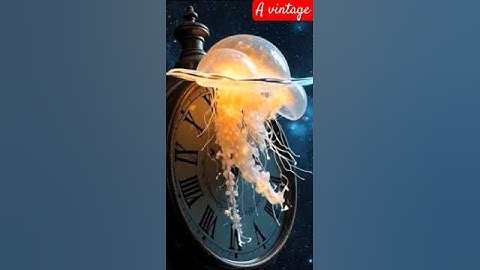 A vintage clock melts into liquid.