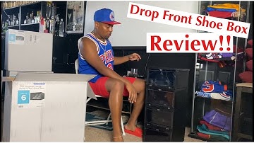 Drop Front Shoe Box Review and Unboxing Man Cave update from The Container Store