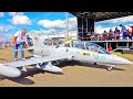 76kg xxxl rc aermacchi mb339 cd twin turbine jet model flight demonstration