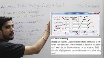 (Icecream  Parlour GUI App 1) 5 marks CBSE question for Class XII - I.P by Tech Shubham