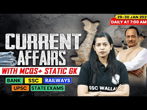 Current Affairs Today | 29-30 January Current Affairs 2026 | Current Affairs for SSC | By Krati Mam