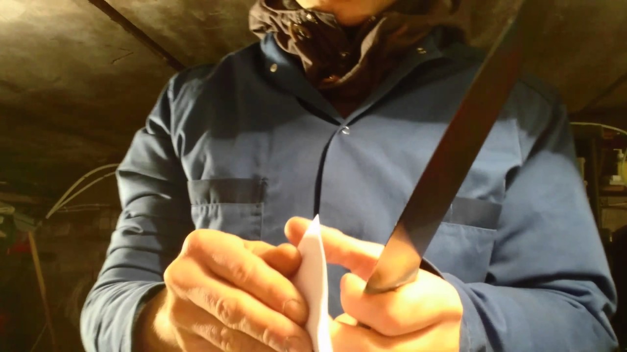 One more knife test on sharpness 20° angle