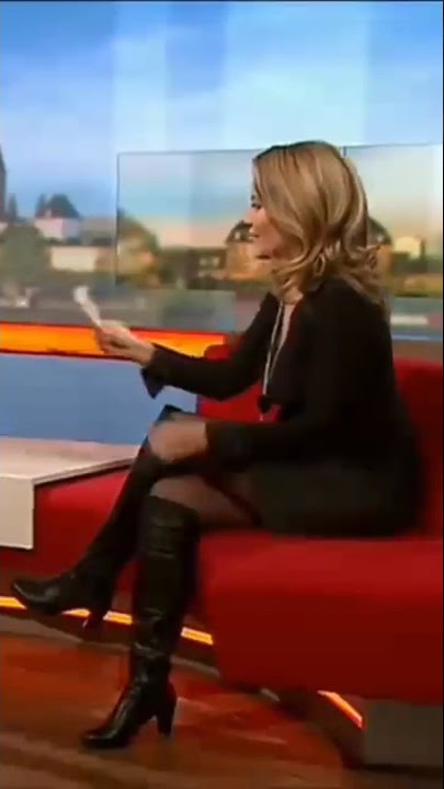 German TV Presenter Patricia Küll in High Heeled Leather OTK Boots   #Shorts    [720p]