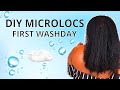 MICROLOCS FIRST WASHDAY/ HOW TO WASH STARTER LOCS