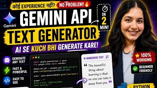 Generative AI for Beginners | Theory + Code (Gemini API)