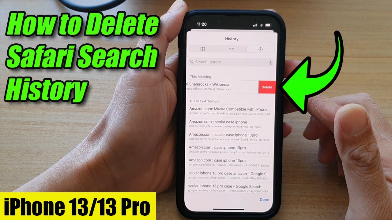 search history delete safari iphone