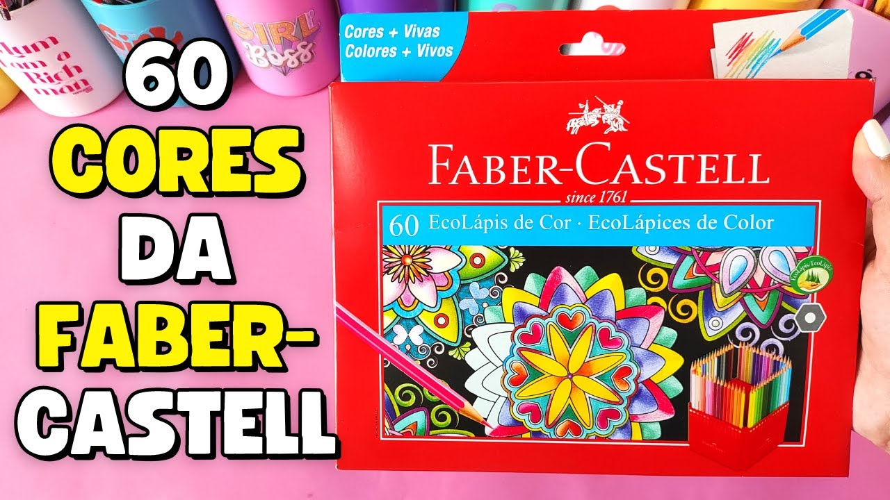 Testando Lápis de Cor FABER-CASTELL 60 CORES !! 😍