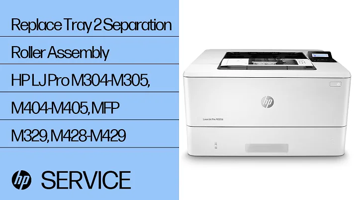 Replace Tray 2 Separation Roller Assembly | HP LJ Pro M304-M305, M404-M405, MFP M329, M428-M429