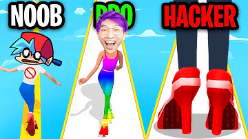 NOOB vs PRO vs HACKER In HIGH HEELS!? (NEW UPDATE! *NEW ARIANA GRANDE & BILLIE EILISH LEVELS*)