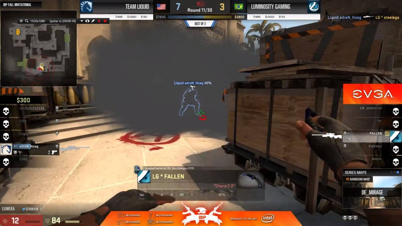 CS:GO Luminosity Fallen miss knife on Liquid Adren